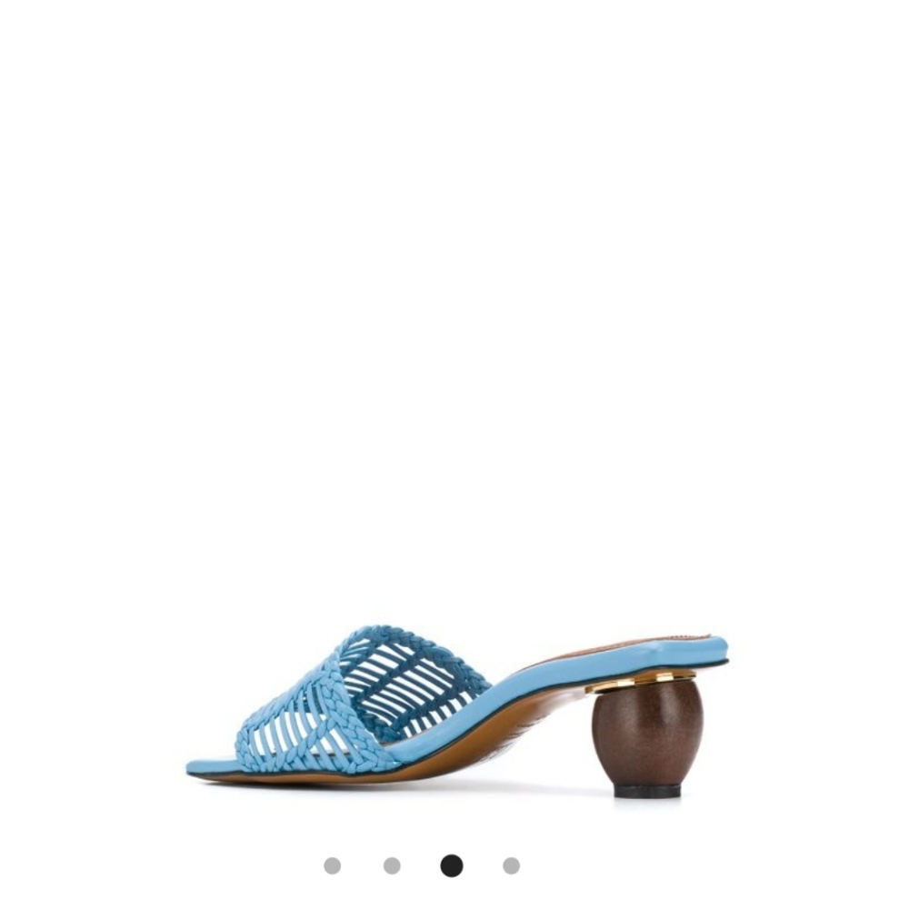 Souliers Martinez Celia Persiana Slide Sandal in Sky Blue - Picture 8 of 13
